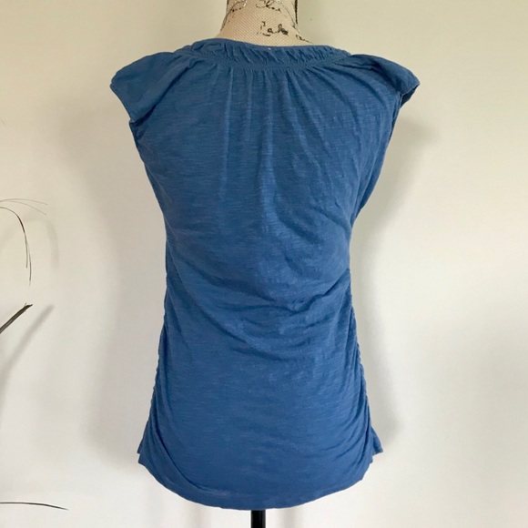 •Belly by Design• ruched peasant top - Picture 2 of 5